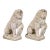 Pair of Vintage French Cast Stone Seated Lion Garden Statues For Sale