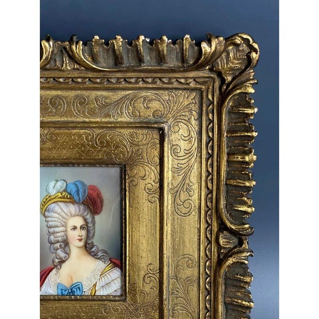 Unknown, Miniature Portrait of a Lady, Paiting on Photographic Paper, Framed For Sale - Image 4 of 8