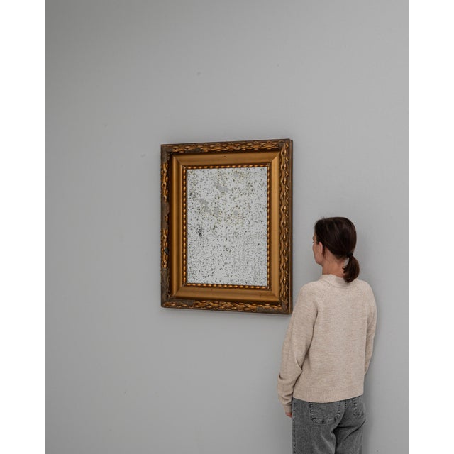 Traditional 20th Century French Gilded Wooden Mirror For Sale - Image 3 of 18