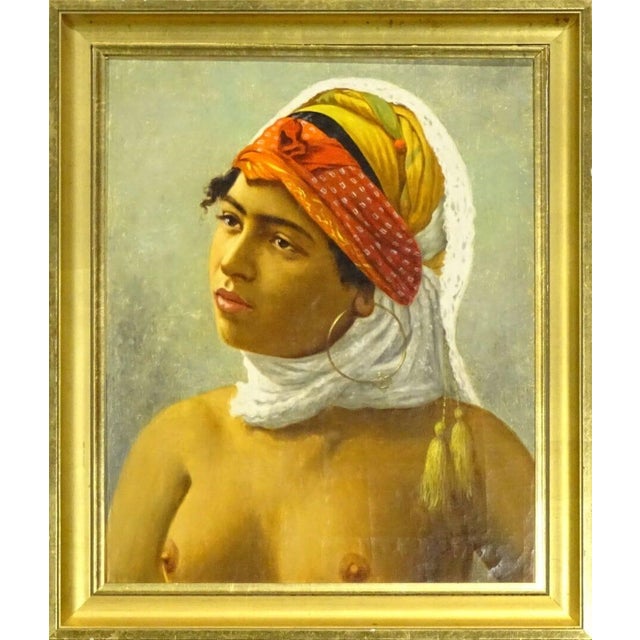 Luis Anglada Pinto, Nude Young Oriental Woman, 1920s, Oil Painting on Canvas, Framed For Sale - Image 9 of 9