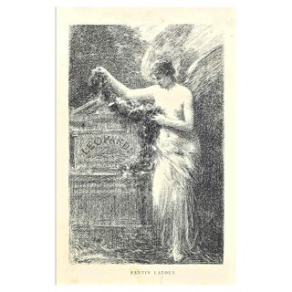 Henri Fantin-Latour, Commemoration of Leopard, Lithograph, 19th Century For Sale