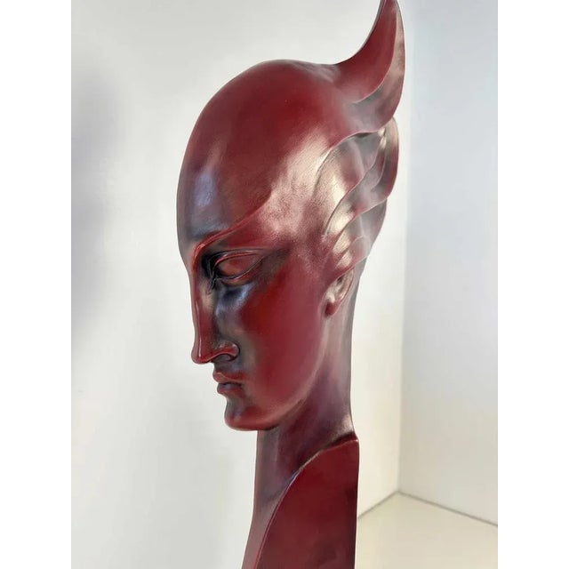 G. Cacciapuoti, Sculpture, 1930s, Wood and Stoneware For Sale - Image 3 of 12