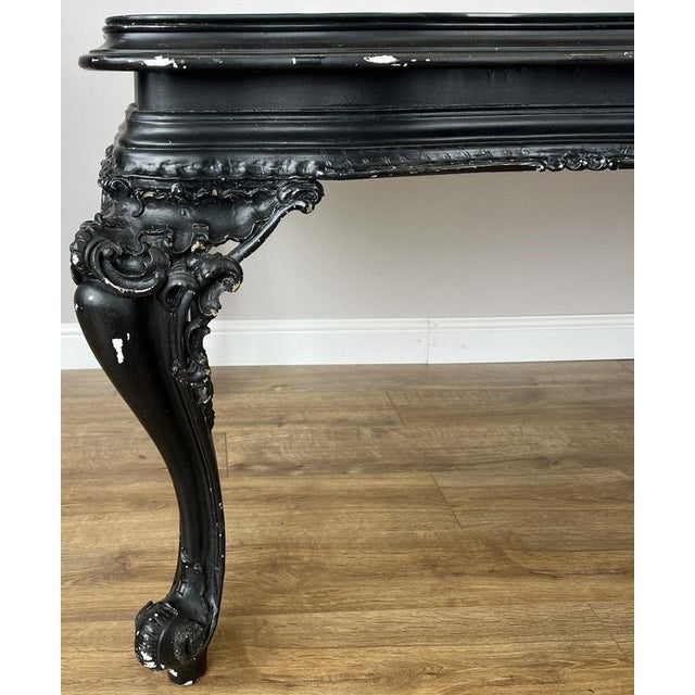 French Style Black Painted Desk For Sale - Image 4 of 15