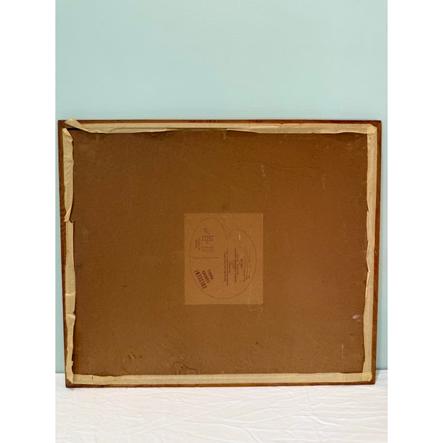 Vintage Landscape Oil Painting of Red Bridge and Country Stream - Signed Aniline Estill For Sale - Image 10 of 12