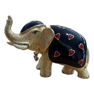 1990s Ciner Elephant Brooch For Sale