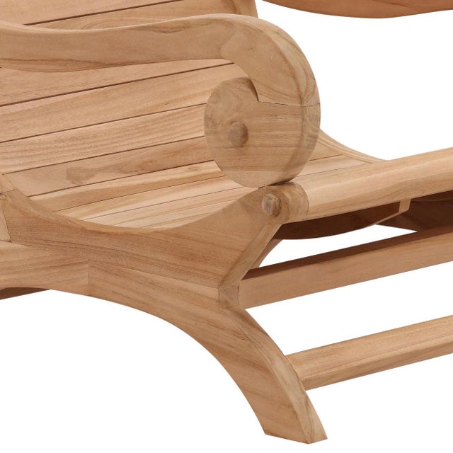 2020s Outdoor Teak Slatted Ahmi Chair For Sale - Image 5 of 6