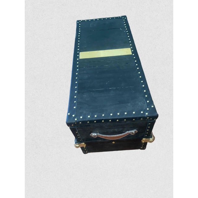 2020s Steamer Trunk Custom Build in Ebony For Sale - Image 5 of 5