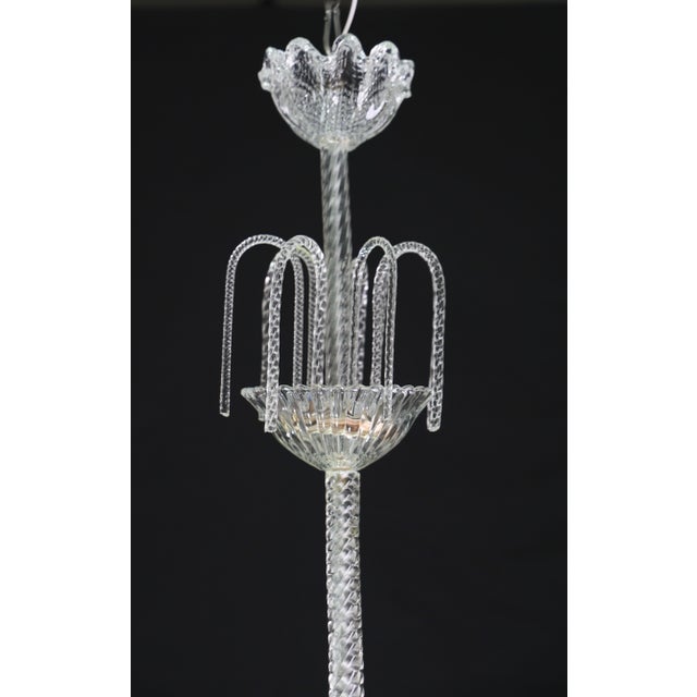 1950s Art Decò Barovier E Toso "Fountain" Murano Glass Chandelier For Sale - Image 14 of 16