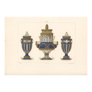 Antique French Sèvres Porcelain Chromolithograph –1880's For Sale