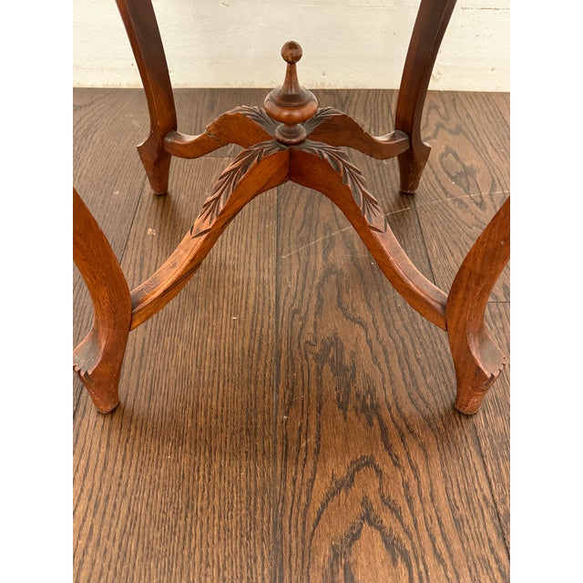 Wood 1940s Vintage Country French Carved Side Table For Sale - Image 7 of 10