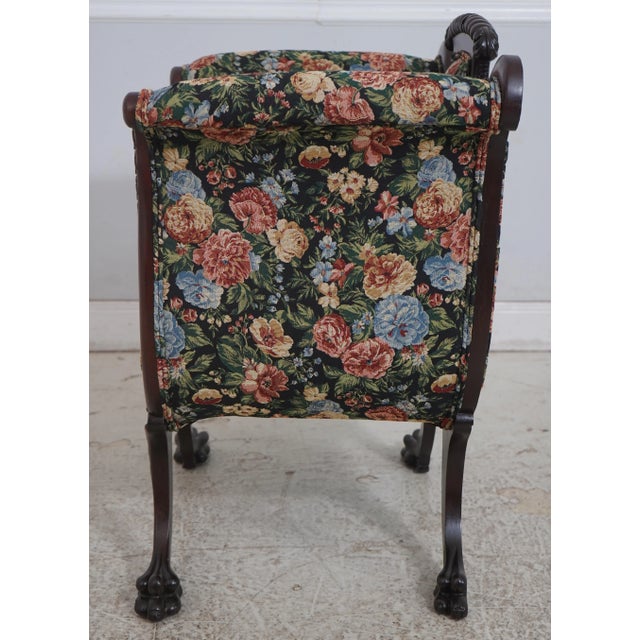 Traditional Antique American Empire Clawfoot Mahogany Chair For Sale - Image 3 of 18