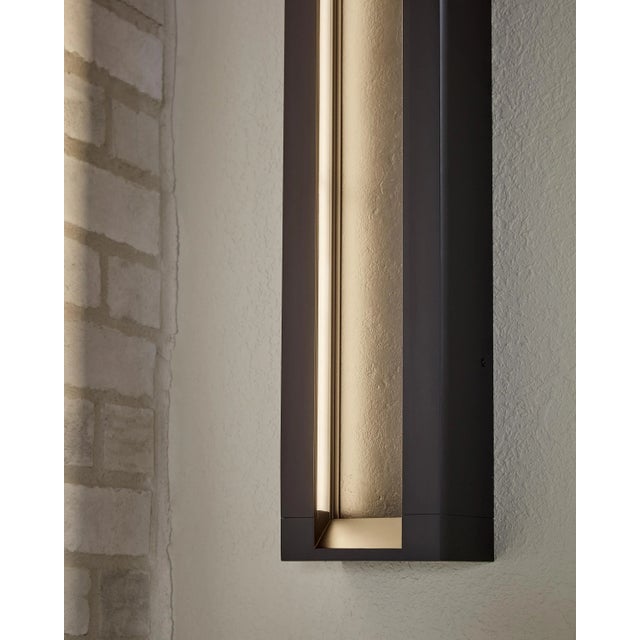 Sean Lavin by Visual Comfort Studio Mattix Small LED Sconce, Oil Rubbed Bronze For Sale - Image 4 of 7