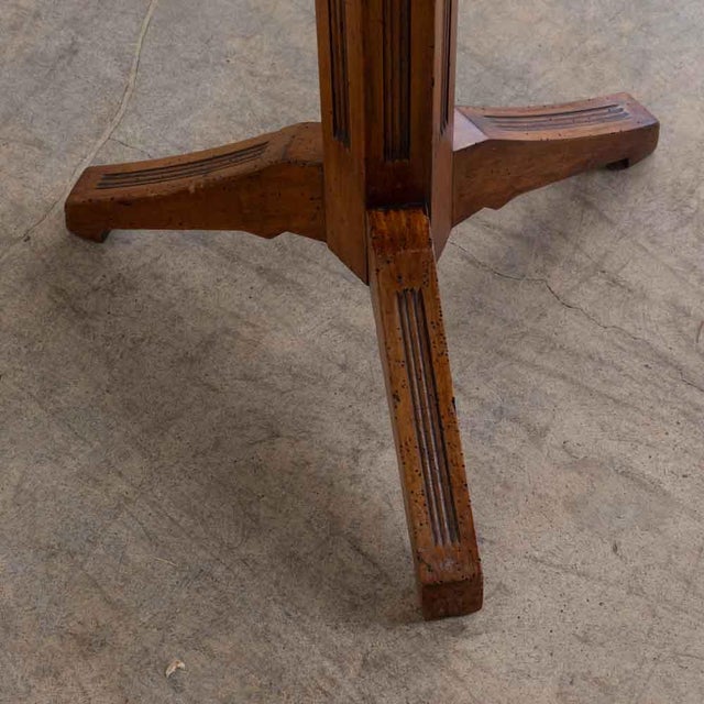 1920s Antique French Oak Pedestal Table For Sale - Image 15 of 15
