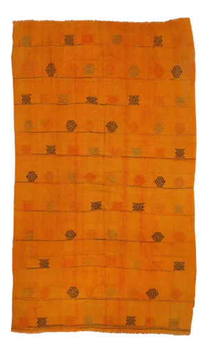 Vintage Turkish Orange Kilim Rug - 5'10" x 10'