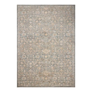 Chris Loves Julia x Loloi Palma Blue / Natural 2'-7" x 12'-0" Runner Rug For Sale