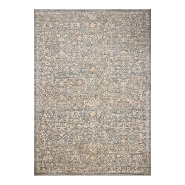Chris Loves Julia x Loloi Palma Blue / Natural 2'-7" x 12'-0" Runner Rug For Sale