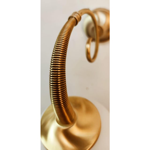 Mid-Century Modern Brass Wall Light with Glass Sphere For Sale - Image 3 of 18