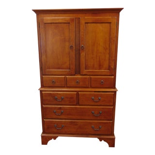 Ethan Allen Country Crossings Maple Linen Press For Sale