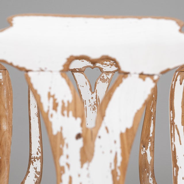 20th Century Swedish Rococo Revival Wood Patinated Dining Chairs - Set of 3 For Sale - Image 4 of 18