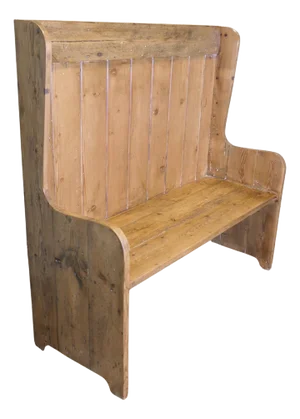 Pine High Back Settle, 1920s