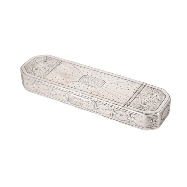 Traditional Antique 18th Century Sterling Silver Engraved Toothpick Case Birmingham Samuel Pemberton 1790 For Sale - Image 3 of 12