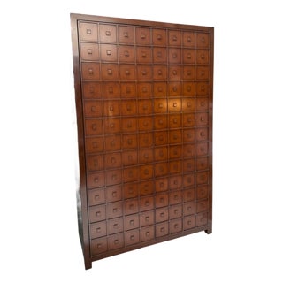 Nancy Corzine Modern Apothecary Linen Press Armoire For Sale