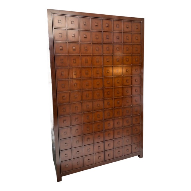 Nancy Corzine Modern Apothecary Linen Press Armoire For Sale