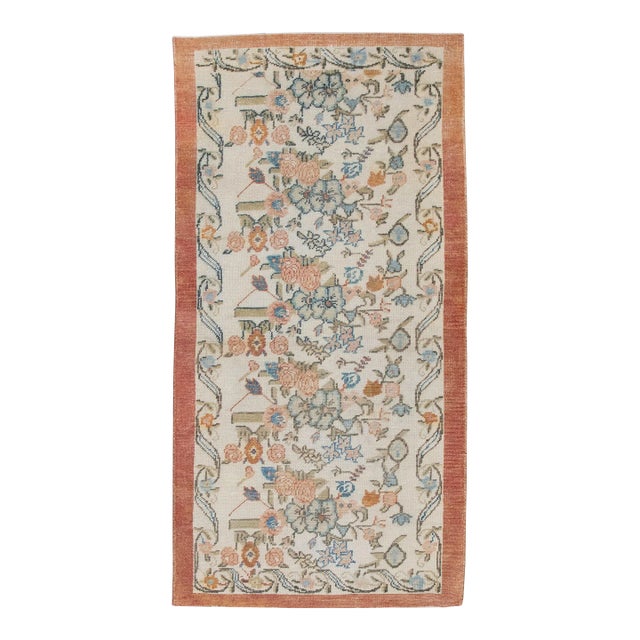 Vintage Turkish Rug 3'3" x 6'6" For Sale