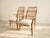 Wood Mid-Century Rattan and Bamboo Lounge Armchairs, 1960s, Set of 2 For Sale - Image 7 of 8