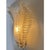 Contemporary luxury wall sconces in gold metal frame with leaves in murano glass and amber graniglia.set of two. a piece...