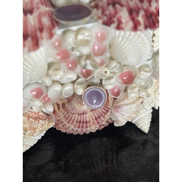 Folk Art Gorgeous Unique Sea Shell Encrusted Box For Sale - Image 3 of 3