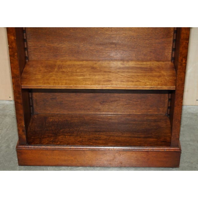 Sheraton Burr Elm & Walnut Inlay Dwarf Bookshelf from Brights of Nettlebed For Sale - Image 10 of 16