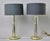 Italian New Clear Glass Italian Lamps With Brass Fittings - Pair For Sale - Image 3 of 13