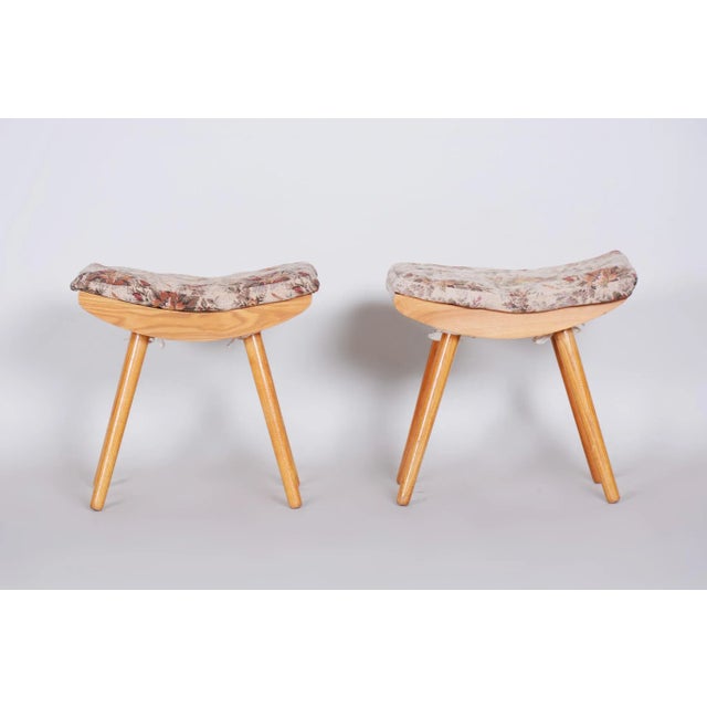 Set of Mid-Century Ash Stools, 1960s For Sale - Image 6 of 8