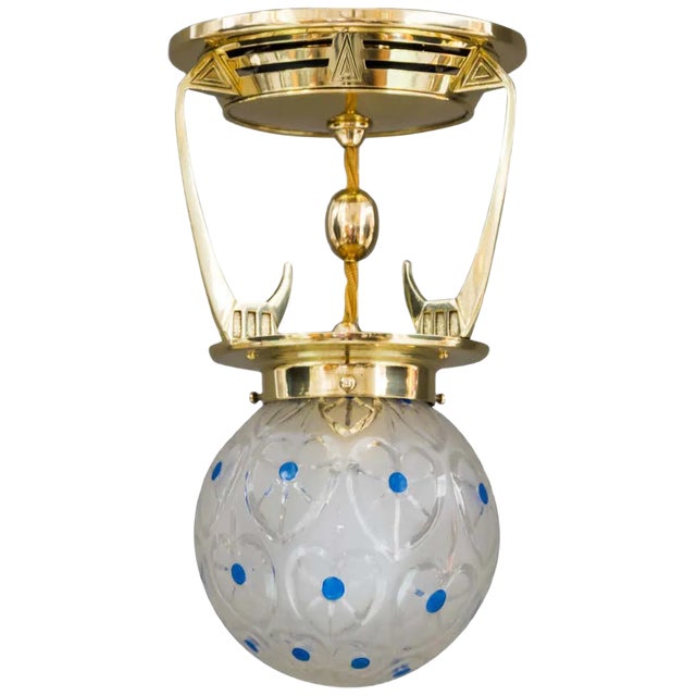 Austrian Art Deco Ceiling Lamp, 1920s For Sale