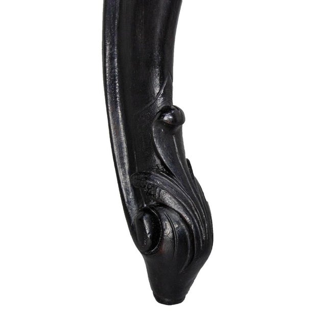 Antique French Black Patinated Wood Wall-Mounted Entry-Hall Console, 1880s For Sale - Image 9 of 14