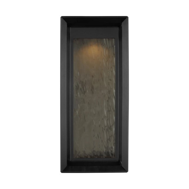 2020s Sean Lavin by Visual Comfort Studio Urbandale 1-Light Outdoor Extra Large LED Lantern Sconce in Textured Black For Sale - Image 5 of 5