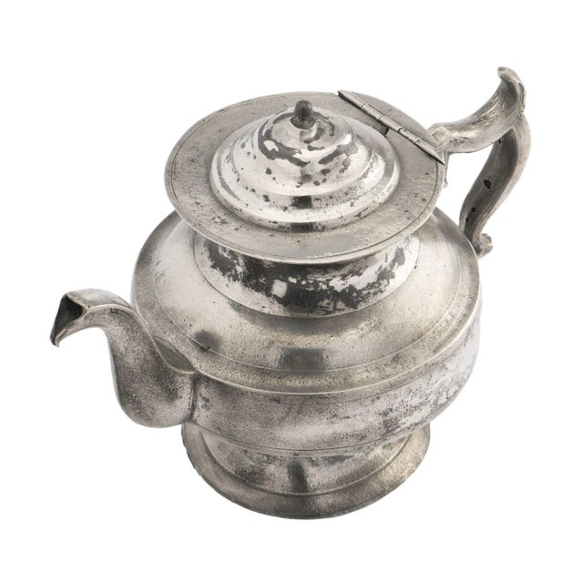 American Pewter Tea Pot, 1820 For Sale - Image 9 of 13