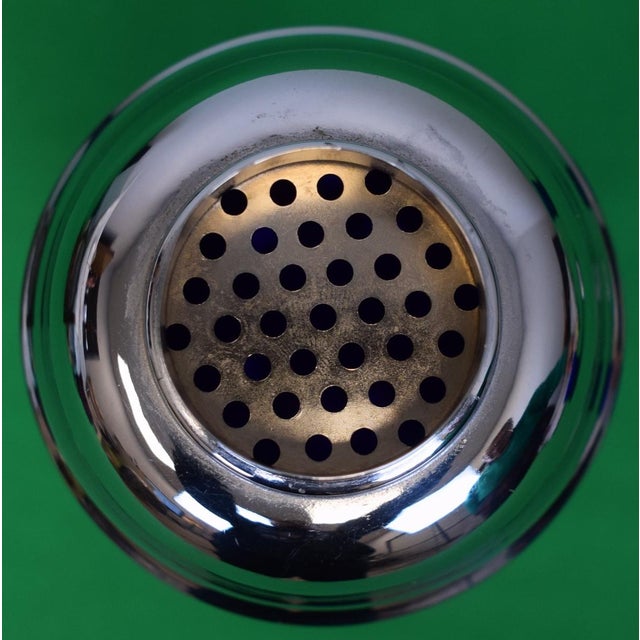 1930s Traditional Rockwell Silver Co. Sterling Sailboat Cocktail Shaker W/ 2 Silver Rimmed Glasses For Sale - Image 4 of 5