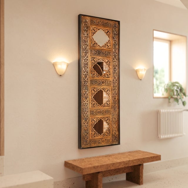 Dimensions: 20" W X 2" D X 61" H Features: • 100% solid wood wall panel • Hand carved by expert artisans • Mango wood...