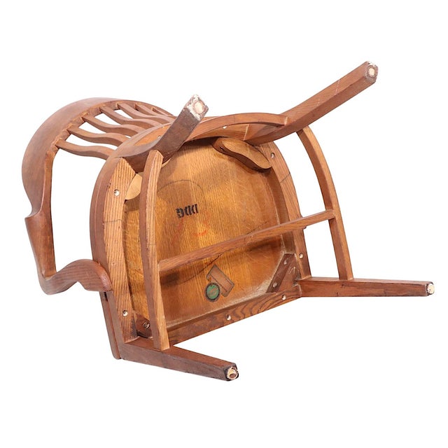 Mid 20th Century Mid 20th Century Oak Bank of England Jury Desk Office Chair by Gunlocke For Sale - Image 5 of 12