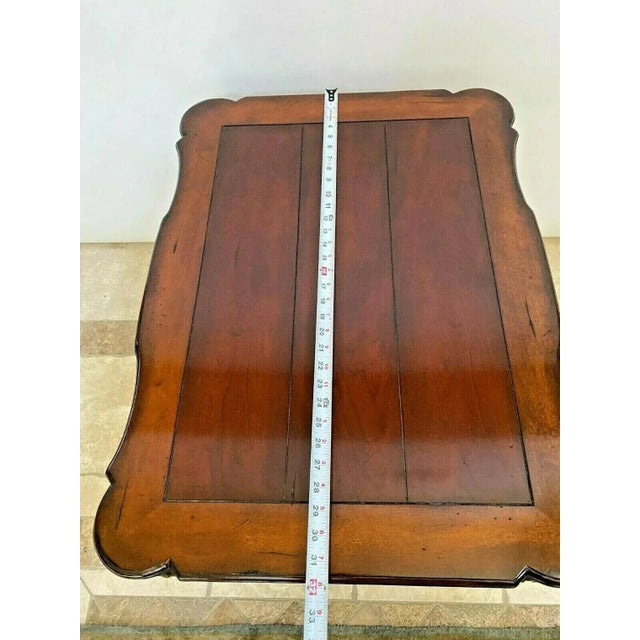 Brown 1950s Hekman Furniture Table Rectangle French Country Dark Walnut Finish For Sale - Image 8 of 10