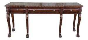 Century Furniture English Chippendale Georgian Mahogany Paw Foot Sideboard Buffet Console Table