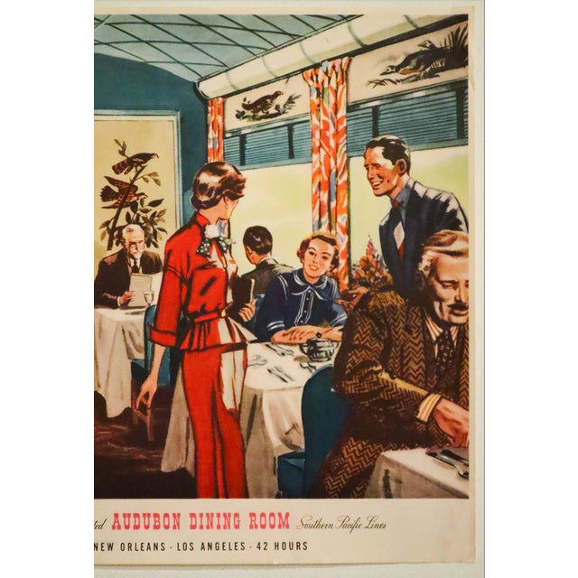 American 1950 American Transport Poster, 'Southern Pacific Lines (Audubon Dining Room)', William Haines Hall For Sale - Image 3 of 4