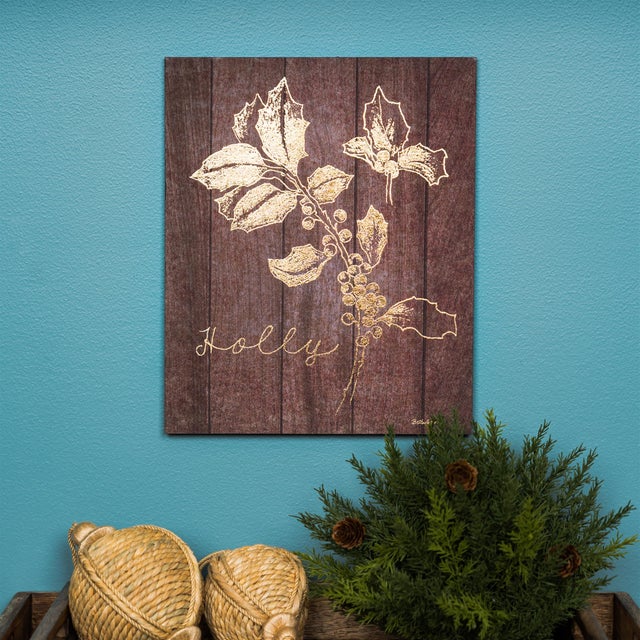 2020s Laurel and Holly Plaque (Set of 2) For Sale - Image 5 of 5