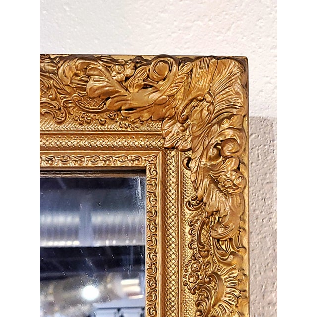 Large Mirror in a Late Baroque/Rococo Style Gilt Frame For Sale - Image 9 of 11
