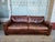 1980's Brown Leather Sofa For Sale - Image 9 of 11