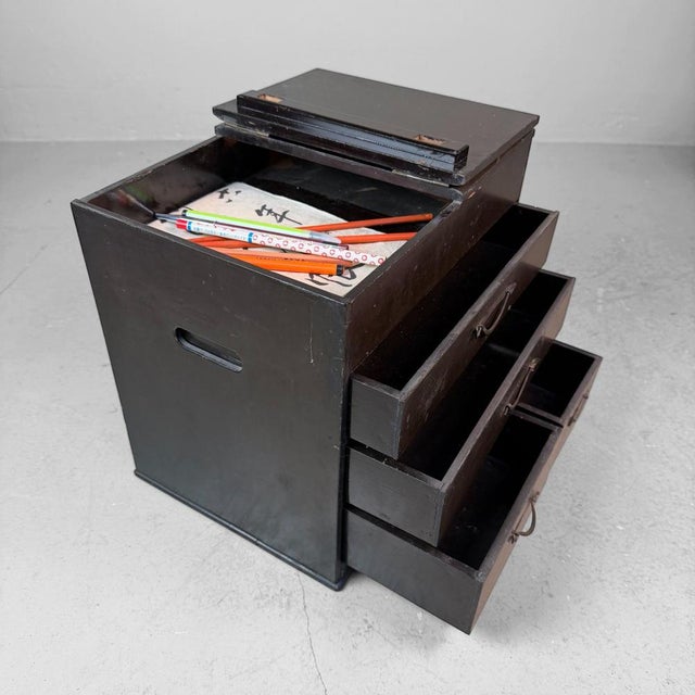 Haribako Taisho Meiji Era Sewing Box, Japan For Sale - Image 3 of 13