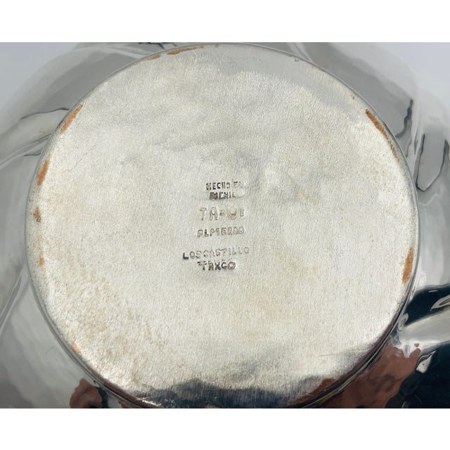 1960s Los Castillo Taxco Malachite Inlay Covered Bowl Mexican Silversmithing For Sale - Image 18 of 18