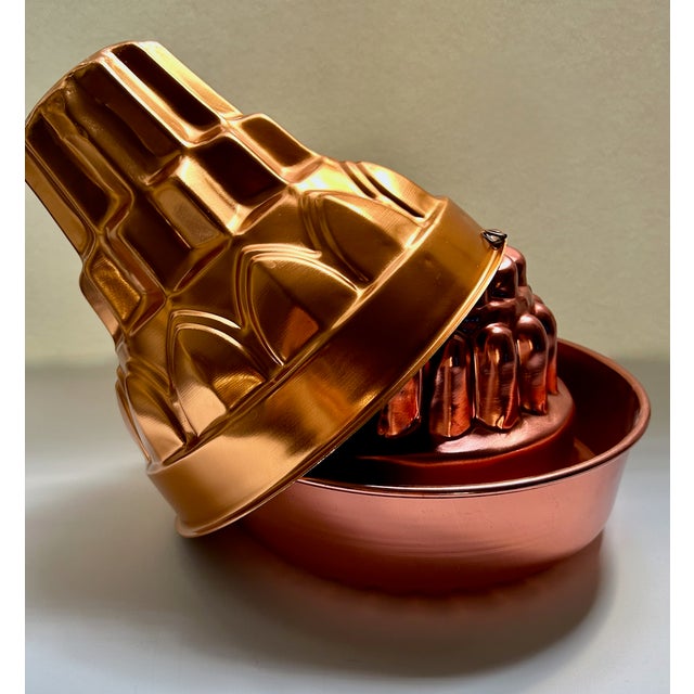 Mid-Century Modern Vintage Copper Toned Aluminum Molds - Set of 3 For Sale - Image 3 of 18